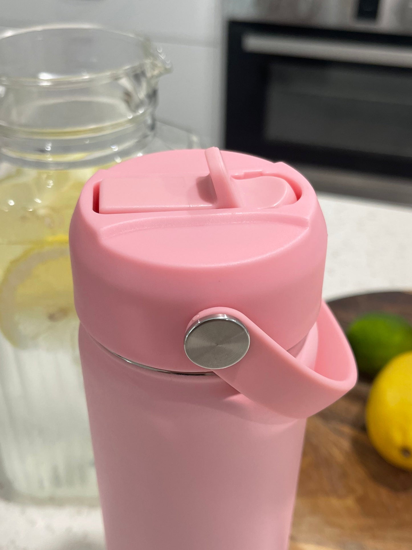 Loop Handle Straw Lid in Blush