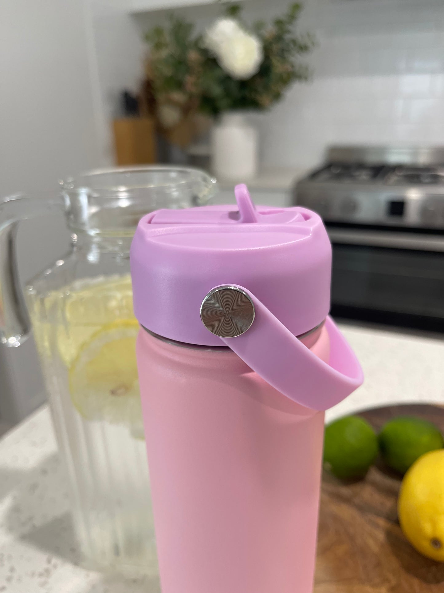 Loop Handle Straw Lid in Lilac