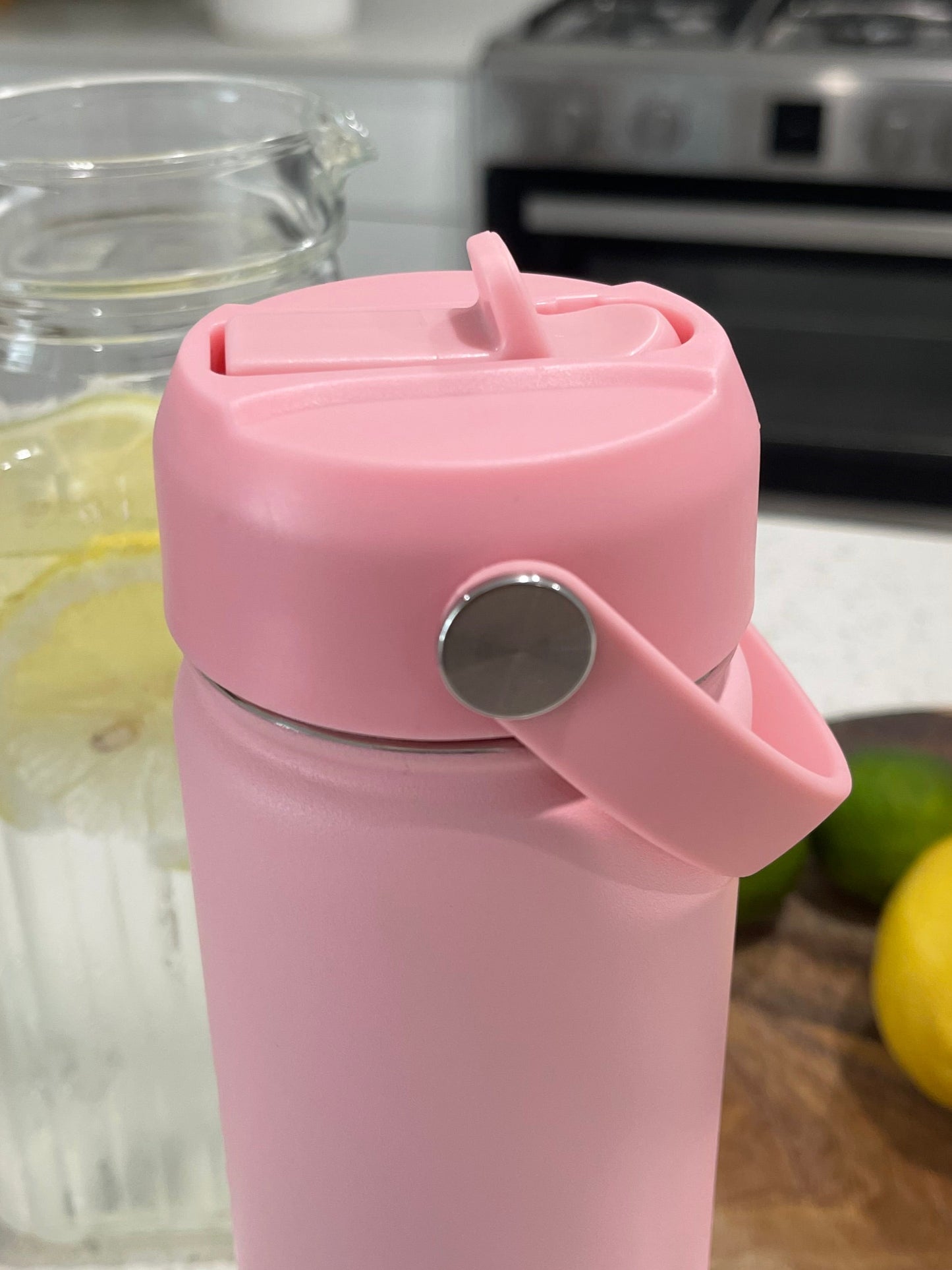 Loop Handle Straw Lid in Blush