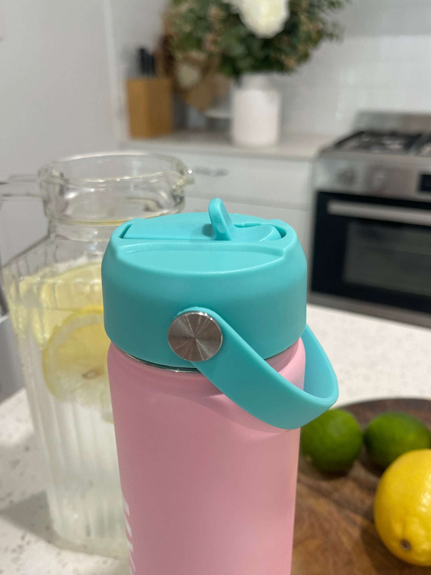 Loop Handle Straw Lid in Seafoam