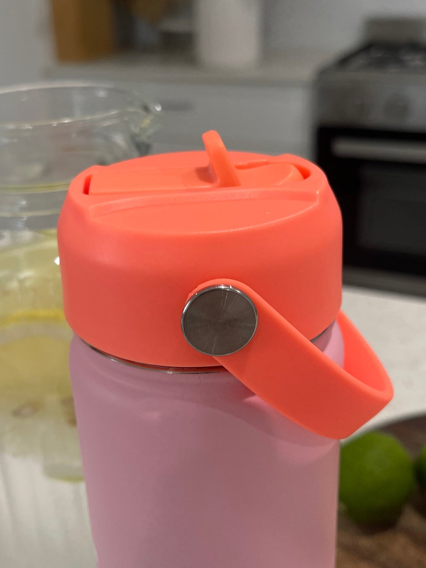 Loop Handle Straw Lid in Sunset